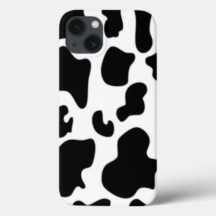 Funda Para iPhone 13 Impresión de vaca en blanco y negro