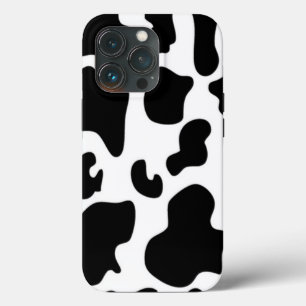 Funda Para iPhone 13 Pro Impresión de vaca en blanco y negro