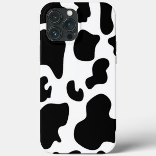 Funda Para iPhone 13 Pro Max Impresión de vaca en blanco y negro