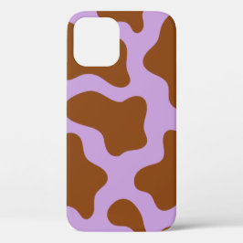 Funda Para iPhone 12 impresión de vaca marrón pastel