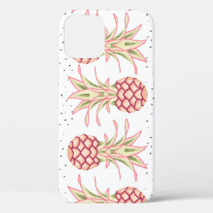Funda Para iPhone 12 Impresión de verano sin foco tropical de piña