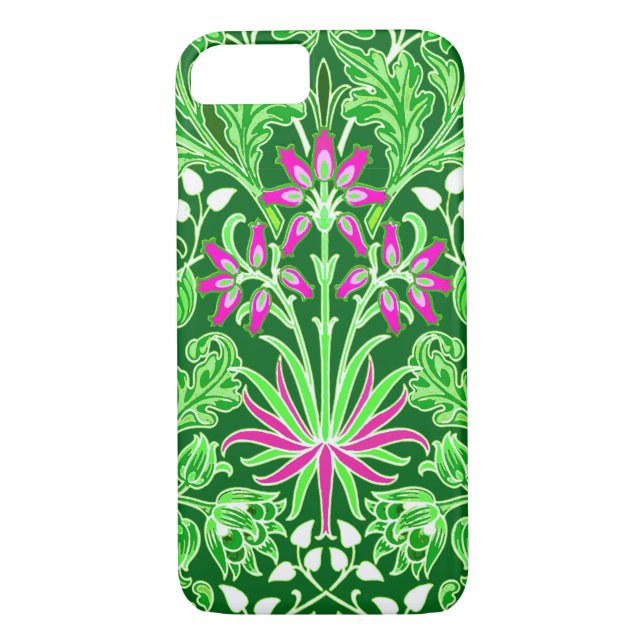 Funda De Case-Mate Para iPhone Impresión de William Morris Hyacinth, Lime Green (Reverso)