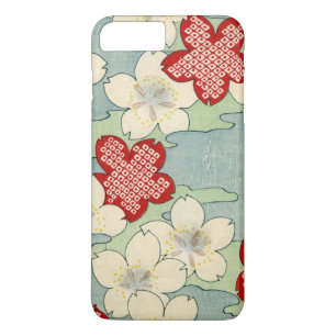 Funda Para iPhone 8 Plus/7 Plus Impresión de Woodblock de los flores del Dogwood