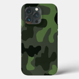 Funda Para iPhone 13 Pro Impresión del camuflaje verde oscuro gris n.º 14