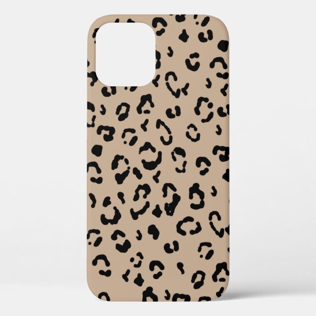 Funda De Case-Mate Para iPhone Impresión del leopardo neutro moderno I Cheetah (Reverso )