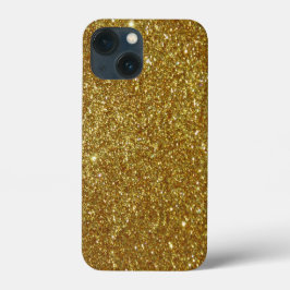 Funda Para iPhone 13 Mini Impresión Digital Brillo Dorado
