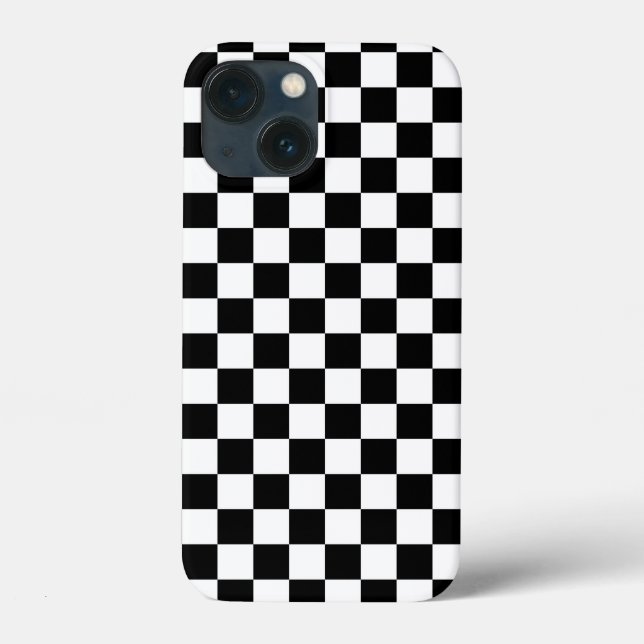Funda De Case-Mate Para iPhone Impresión digital de ajedrez en blanco y negro (Reverso )