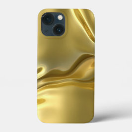 Funda Para iPhone 13 Mini Impresión Digital de Oro Líquido