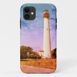 Funda Para iPhone 11 Impresión en lienzo del faro de Cape May