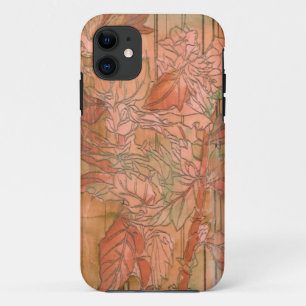 Funda Para iPhone 11 Impresión floral Naranja moderna en segundo plano