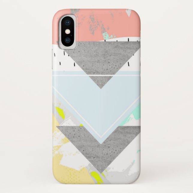 Funda De Case-Mate Para iPhone Impresión geométrica del arte (Reverso)