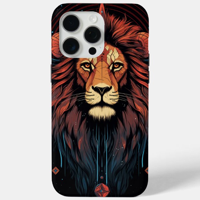 Funda De Case-Mate Para iPhone Impresión gráfica León Zodiac (Reverso )