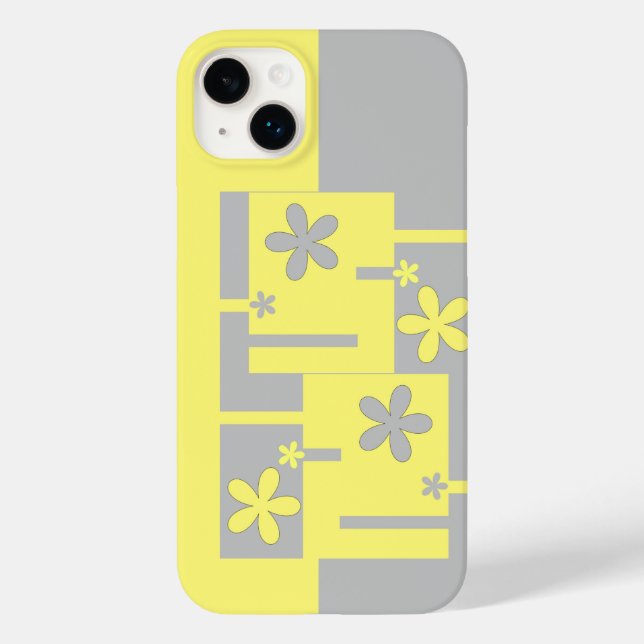 Funda De Case-Mate Para iPhone impresión gris y amarilla, estuche para iPhone Fun (Reverso )