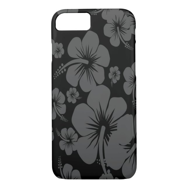 Funda De Case-Mate Para iPhone Impresión Hawái de Hibiscus Black (Reverso)