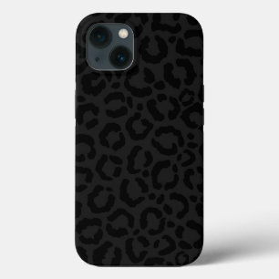 Funda Para iPhone 13 Impresión minimalista moderna de leopardo negro