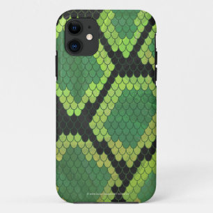 Funda Para iPhone 11 Impresión negra y verde de serpientes