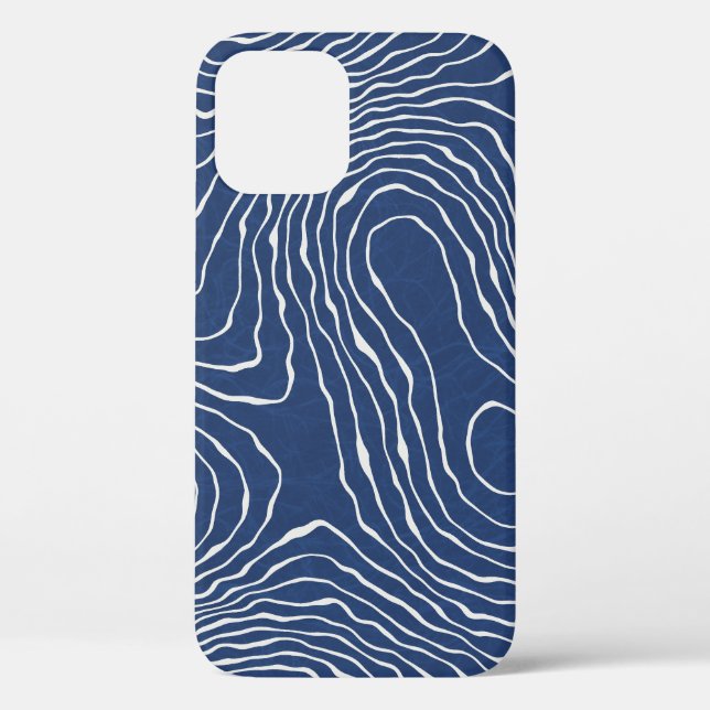 Funda De Case-Mate Para iPhone Impresión orgánica topográfica de la línea terrest (Reverso )