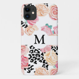 Funda Para iPhone 11 Impresión personalizada de animales blancos y negr