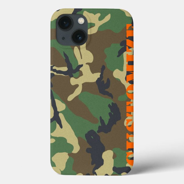 Funda De Case-Mate Para iPhone Impresión personalizada de camuflaje (Reverso)