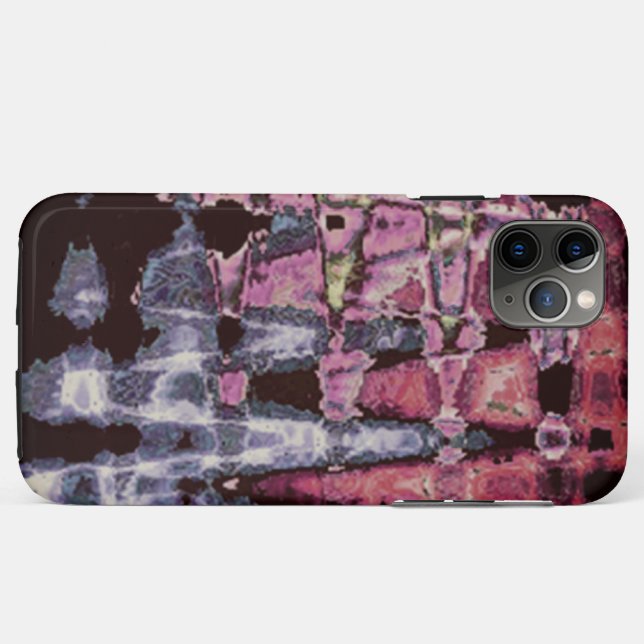 Funda De Case-Mate Para iPhone Impresión Poster de arte de Neon Glitch Resumen (Reverso (horizontal))