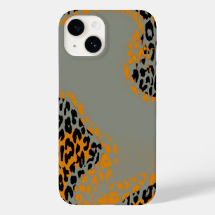 Funda Para iPhone 14 De Case-Mate Impresión retro de leopardo negro y amarillo sobre