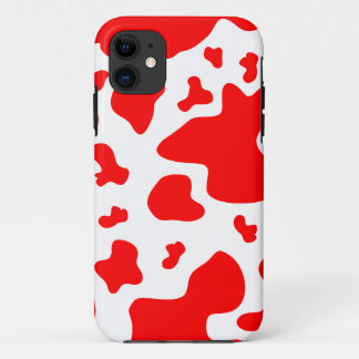Funda Para iPhone 11 Impresión roja/blanca imponente de la vaca - caso