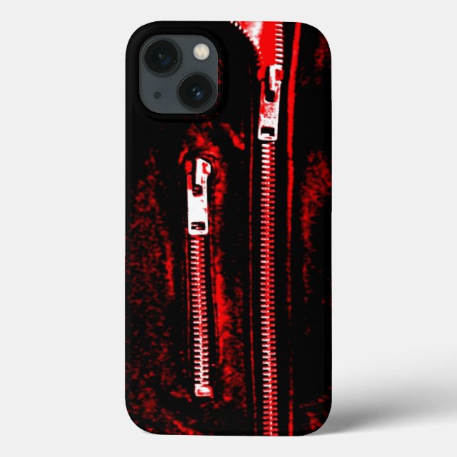 Funda De Case-Mate Para iPhone Impresión roja de Zips (Reverso)
