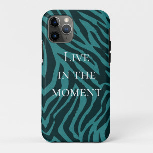 Funda Para iPhone 11 Pro Impresión verde de cebra verde verde azulada