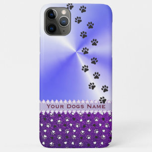 Funda Para iPhone 11 Pro Max Impresión y Purpurina de perras de perro con perso