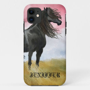 Funda Para iPhone 11 Impresionante acuarela de caballo