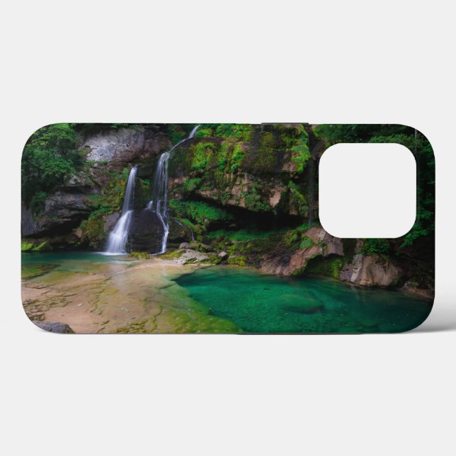 Funda De Case-Mate Para iPhone Impresionante cascada Virje, Eslovenia (Reverso (Horizontal))