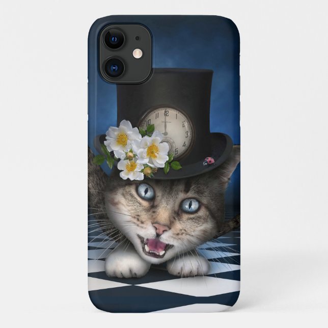 Funda De Case-Mate Para iPhone Impresionante diseño caprichoso para gato de odio  (Reverso)