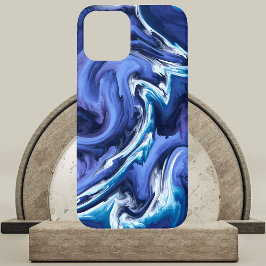 Funda Para iPhone 12 Impresionante diseño de agate azul