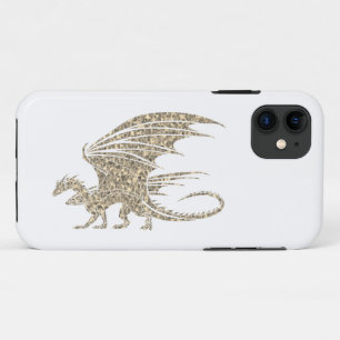 Funda Para iPhone 11 Impresionante dragón dorado de mosaico