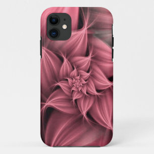 Funda Para iPhone 11 Impresionante Flor Fractal Rosa Coral