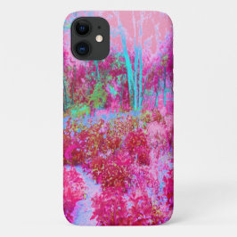 Funda Para iPhone 11 Impresionante paisaje de jardines rojos y rosados