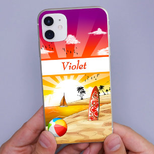 Funda Para iPhone 11 Impresionante paisaje de playa con atardecer
