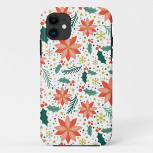 Funda Para iPhone 11 Impresionante patrón de poinsettia