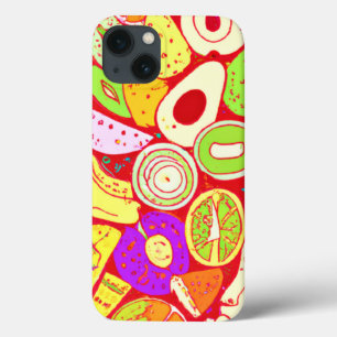 Funda Para iPhone 13 Impresionantes mezclas de patrones de frutas. ¡Haz