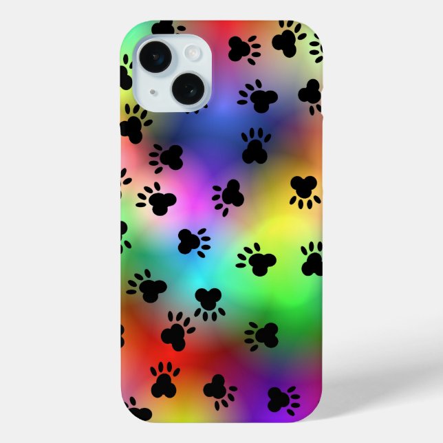 Funda De Case-Mate Para iPhone Impresiones de pinturas de perros con arco iris (Reverso )