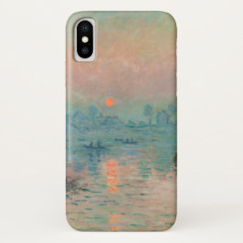 Funda Para iPhone X Impresionismo de Monet Sunset Seine Bella Artes