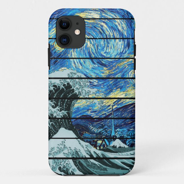 FUNDA DE Case-Mate PARA iPhone IMPRESIONISMO OLA NOCTURNA DE ARTE DE KANAGAWA (Reverso)