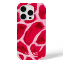 Impreso Animal Leopardo Rojo Rosa Chic Femenino Pe