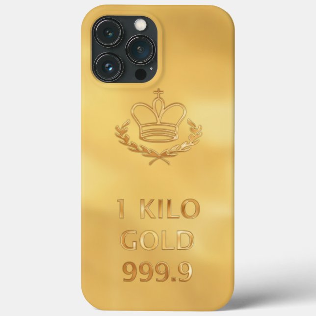 Funda De Case-Mate Para iPhone Imprimir barra de oro (Reverso )