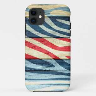 Funda Para iPhone 11 Imprimir cebra en madera #14