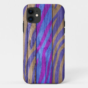 Funda Para iPhone 11 Imprimir cebra en madera #16