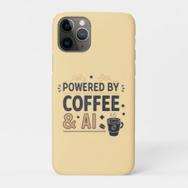 Funda Para iPhone 11 Pro Impulsado por Coffee & AI Retro Tech Vector