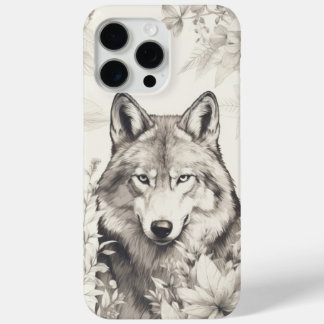 Funda Para iPhone 15 Pro Max In Grays Silent Guardian Wolf