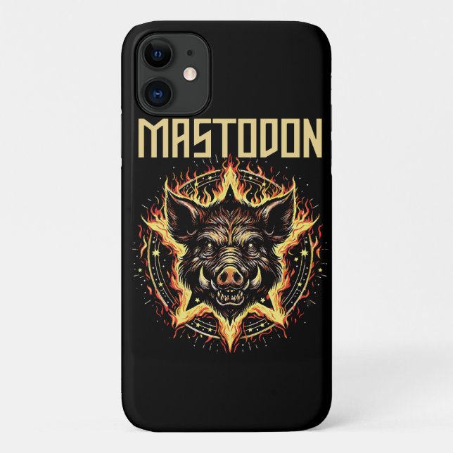 Funda De Case-Mate Para iPhone Incendio del jabalí Mastodon (Reverso)