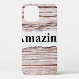 Funda Para iPhone 12 INCREÍBLE de la palabra en papel. concepto. Palabr